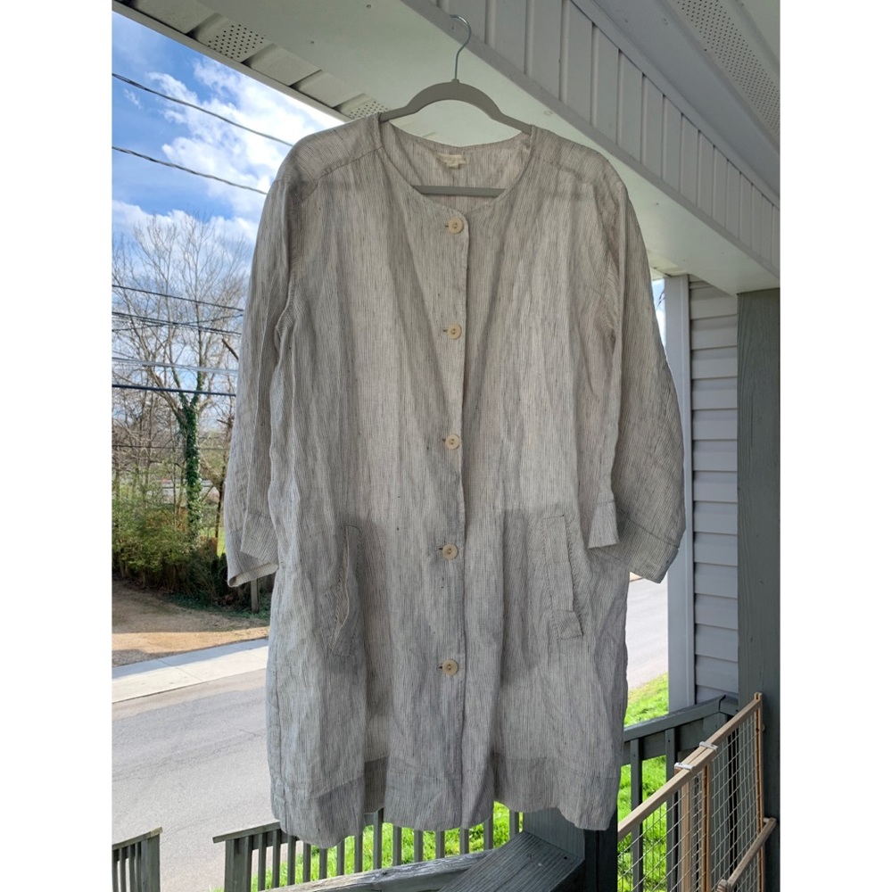 EILEEN FISHER 100% Organic Linen Jacket